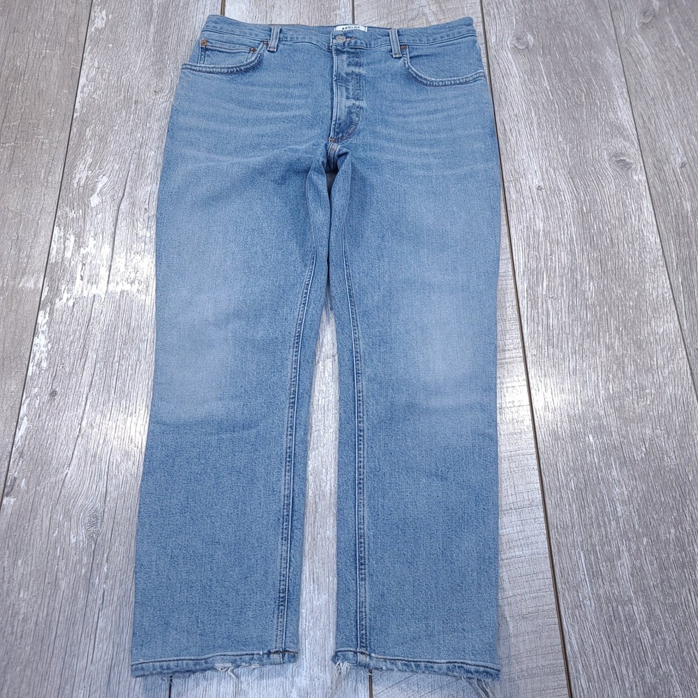 Agolde Willow Jeans Womens Size 30 Blue Mid Rise Slim Croppped Straight